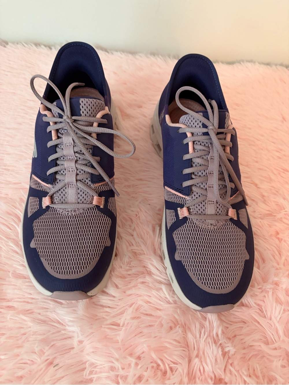 Skechers Navy and Light Pink Athletic Sneakers